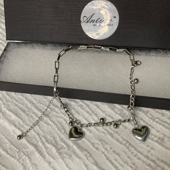 Antian accessories™ Silver-Tone Heart Charm Bracelet - Picture 3 of 5